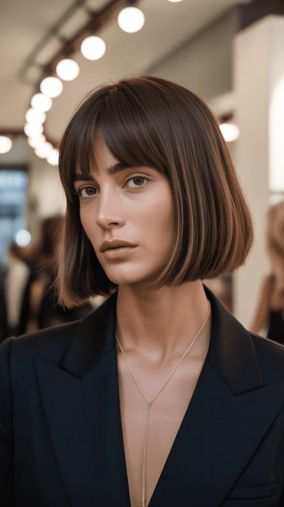  French Bob with Curtain Bangs