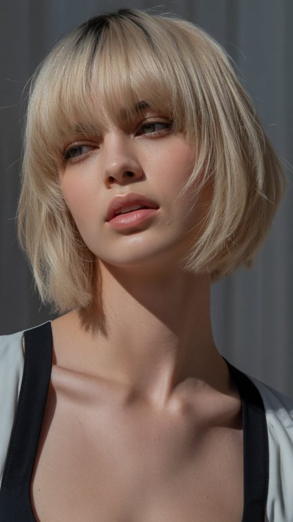 Layered Bob with Fringe