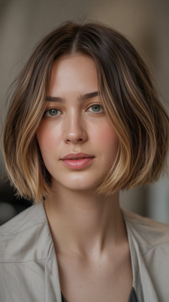 Bob with Subtle Balayage Highlights
