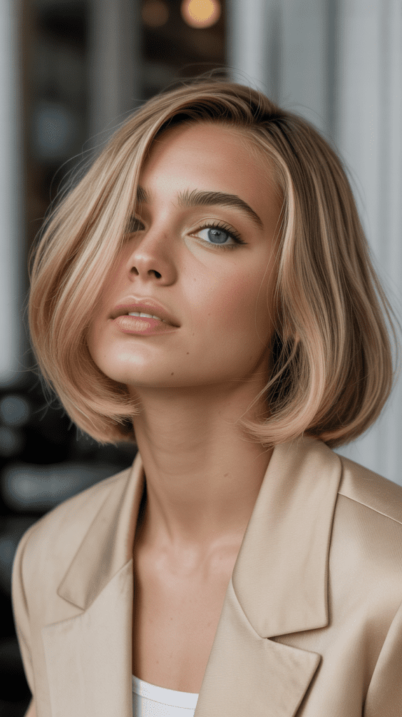 Feathered Angled Bob