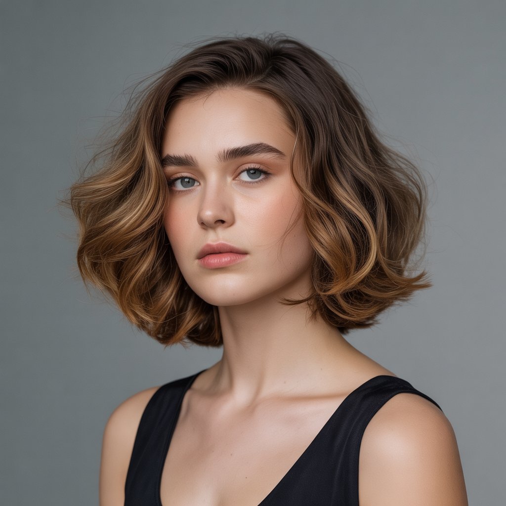 Voluminous Crown French Bob