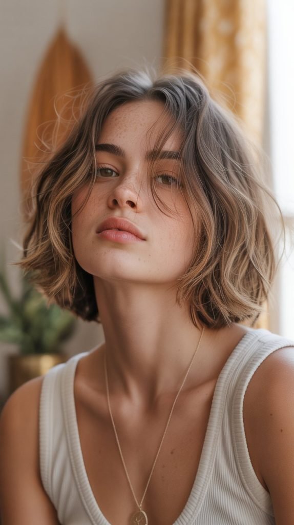 Shaggy Bob with Feathered Ends