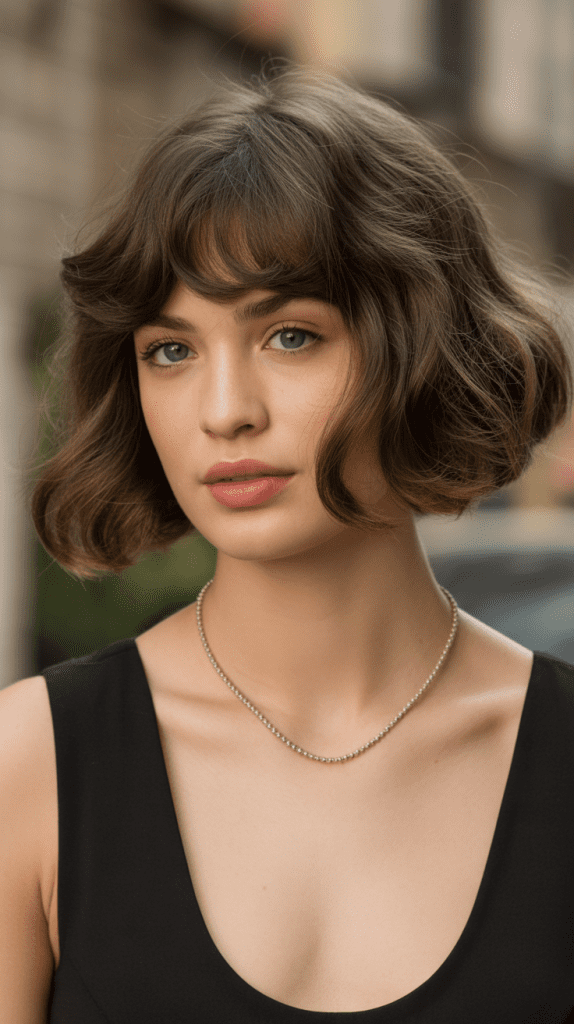 French Bob with Curtain Bangs