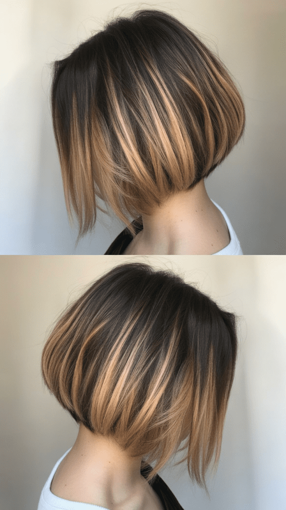 Inverted Bob with Ombre Color Transition