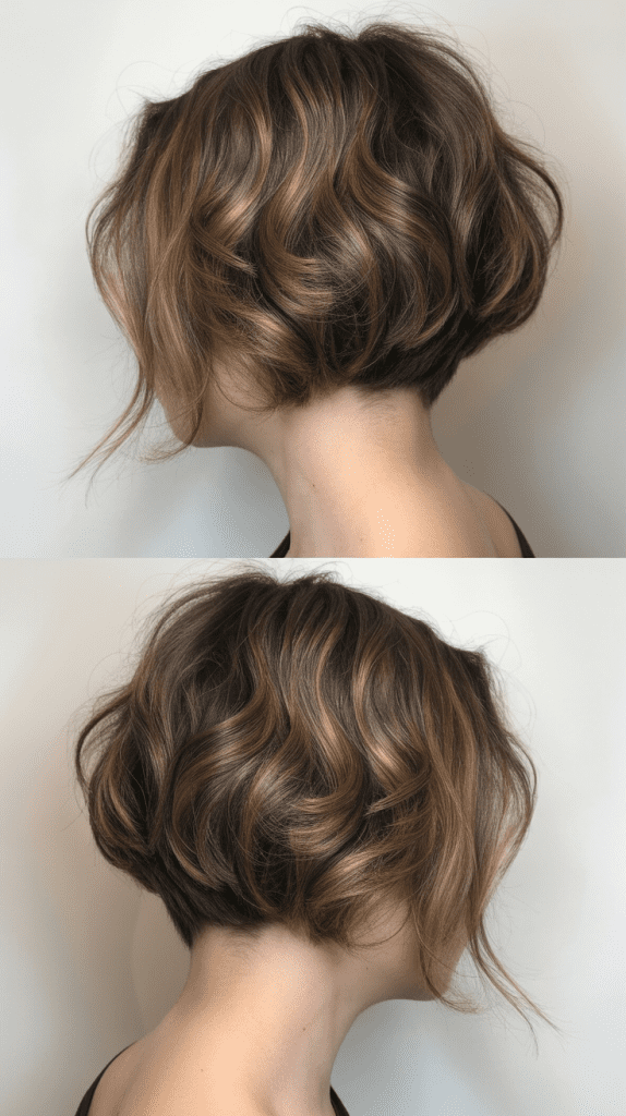 Inverted Bob with Curved Cutting Lines