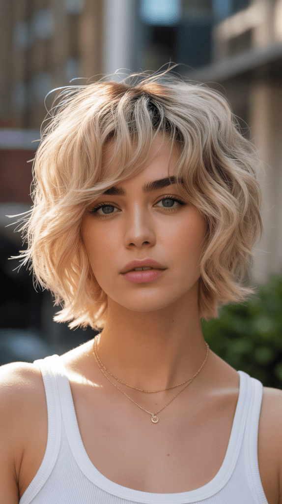 Textured Messy Shag Bob