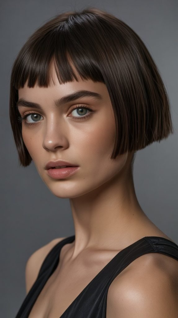 Blunt Micro Bob with Baby Fringe
