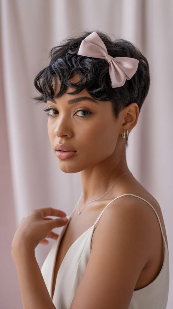 29. Wispy Pixie with Delicate Bow