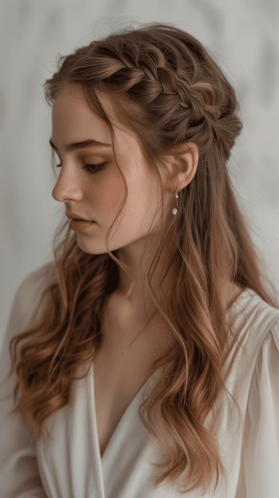  Infinity Braid Half-Up