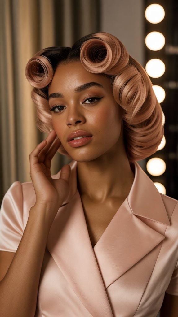  Vintage Victory Rolls with Modern Colors