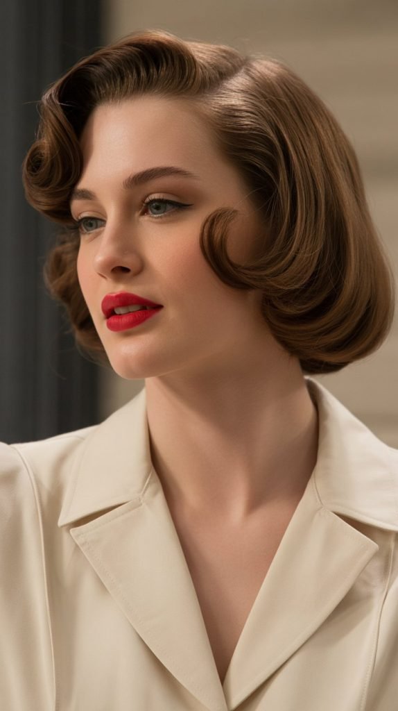 Vintage Bob with Pin-Up Bangs