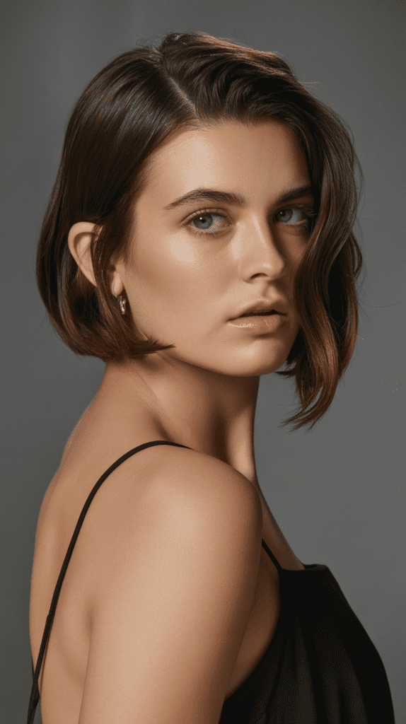 French Bob with Swept-Back Styling