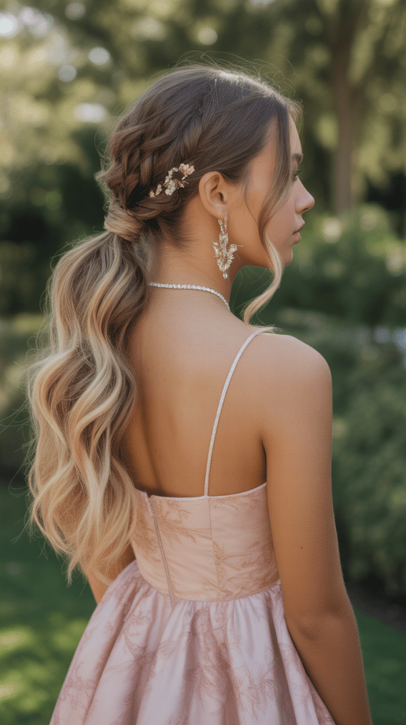 Loose Low Ponytail with Face-Framing Pieces