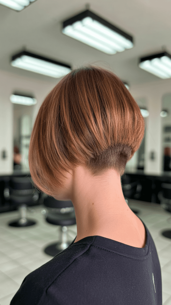 Graduated A-Line Bob with Undercut Detail