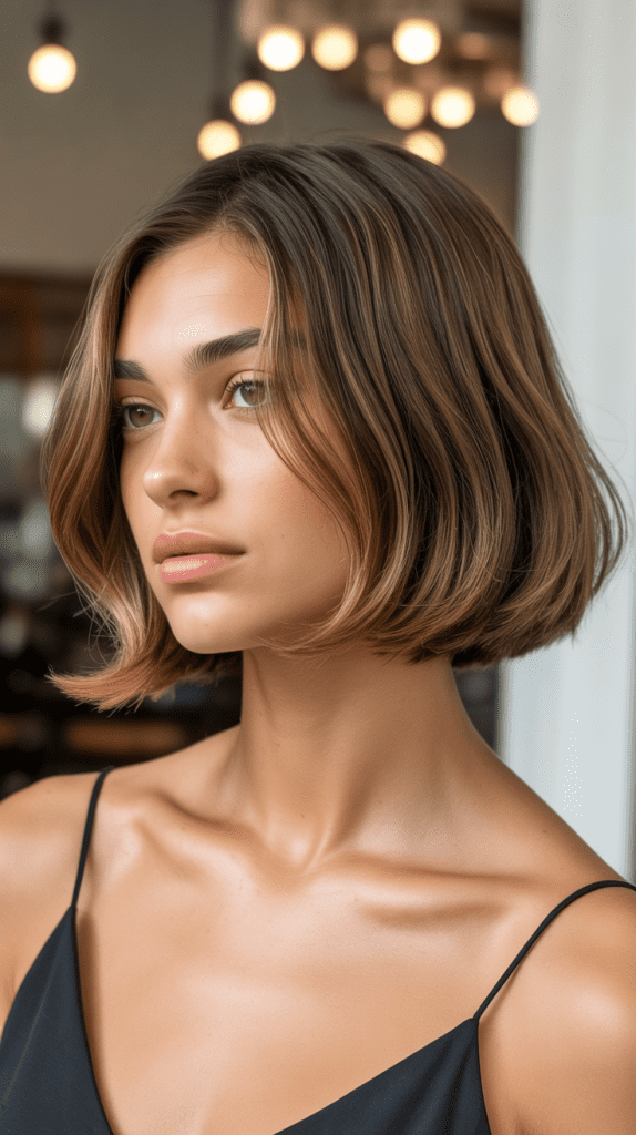 Graduated French Bob With Curtain Bangs