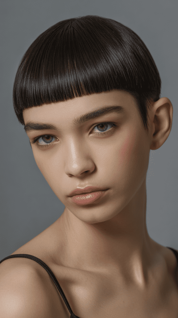 Blunt Bob with Straight Micro Bangs