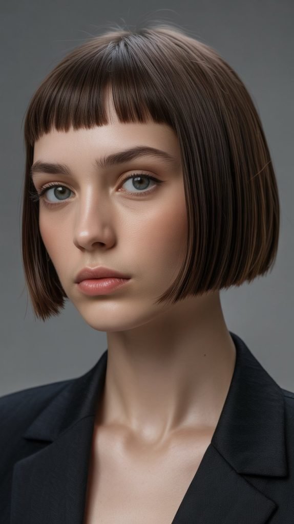 Graduated French Bob with Micro Fringe