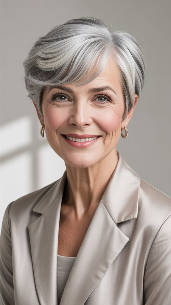  Classic Pixie Cut with Side-Swept Bangs