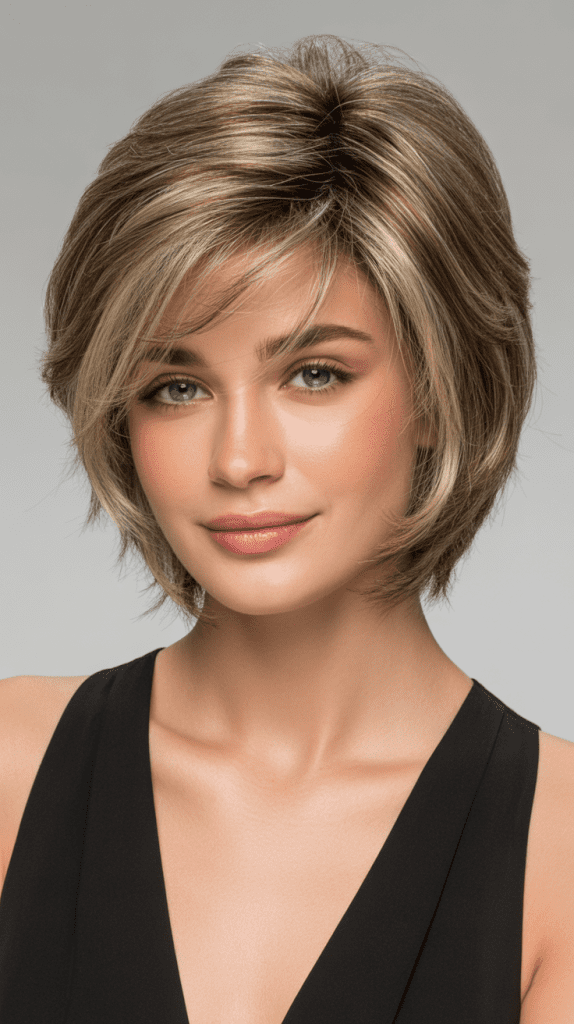 Layered Angled Bob for Volume