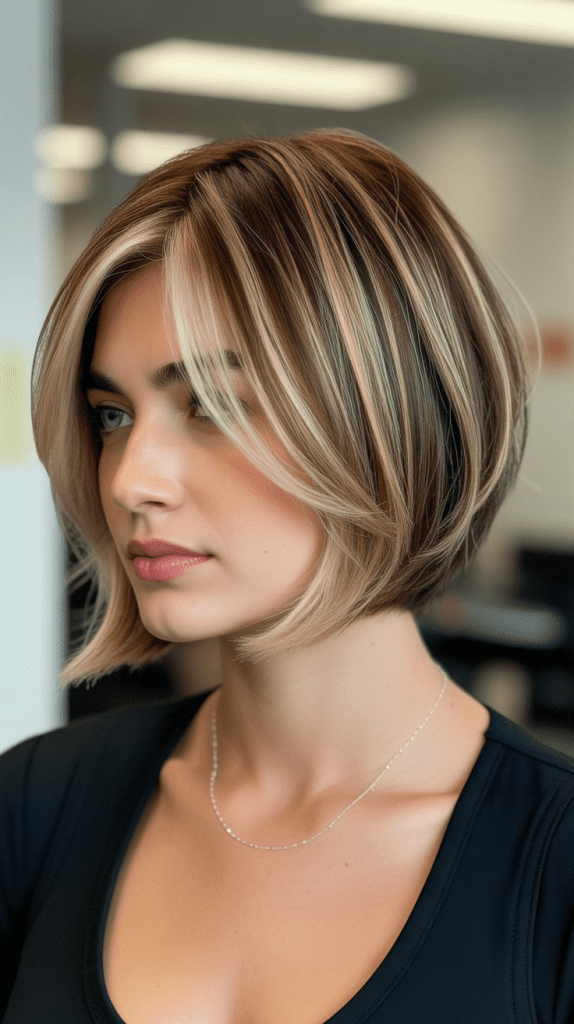 Layered Bob with Dimensional Highlights