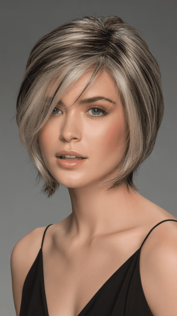 Layered Bob with Side-Swept Elements