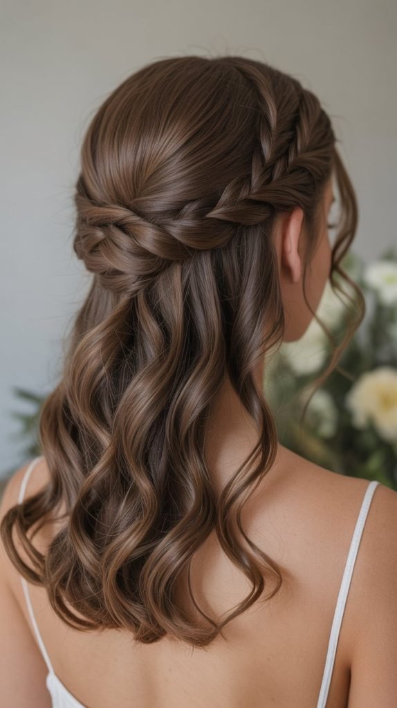 15. Knotted Half-Up Style