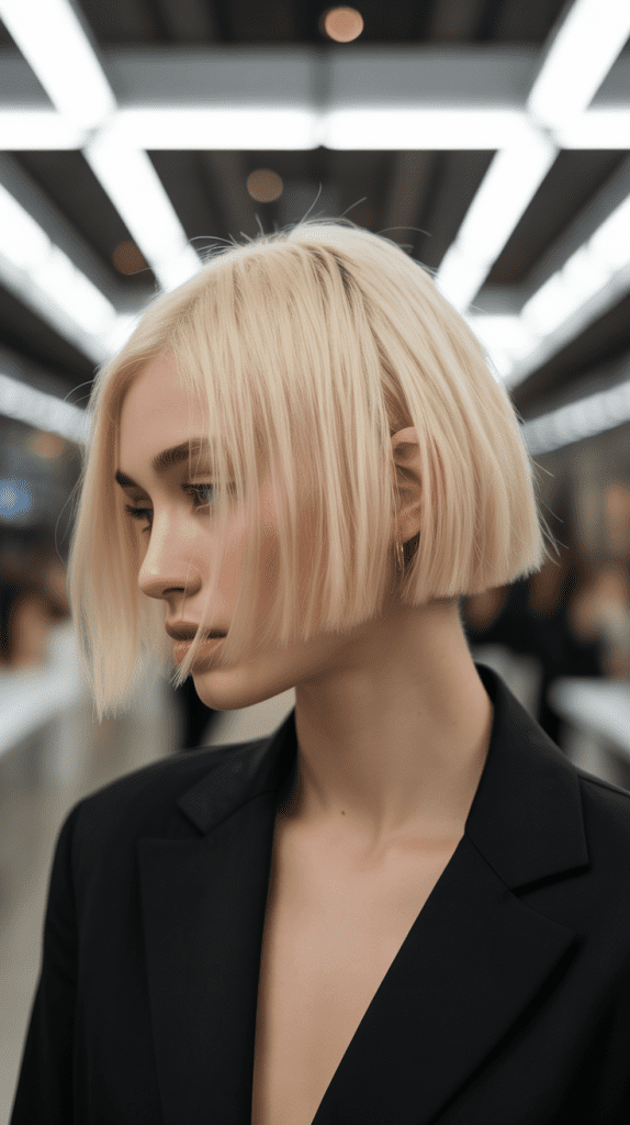 A-Line Blonde French Bob