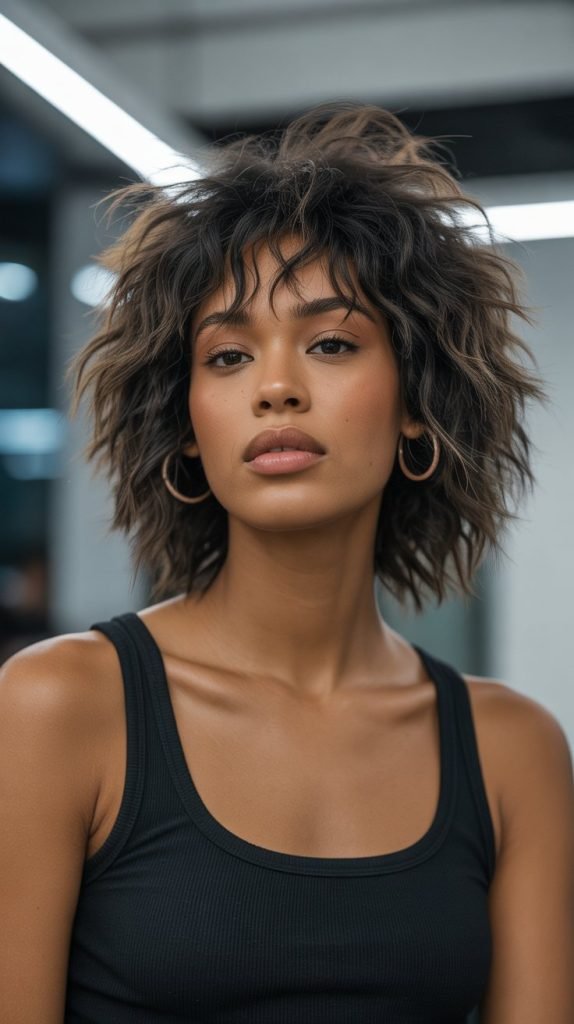 Feathered Bob with Razored Edges