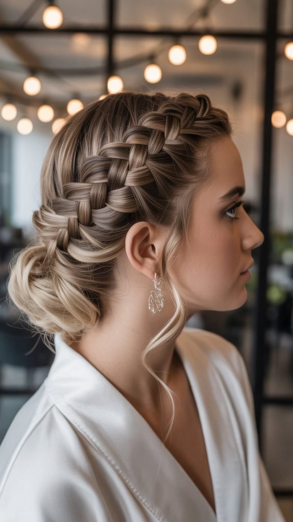 Side Fishtail Braid Updo