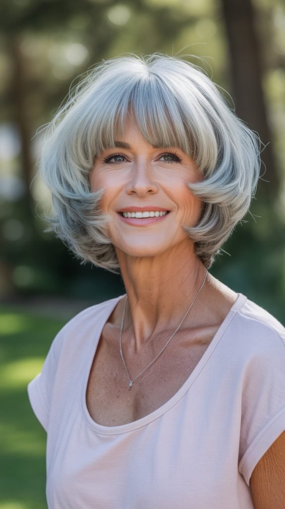 Textured Crop with Bangs