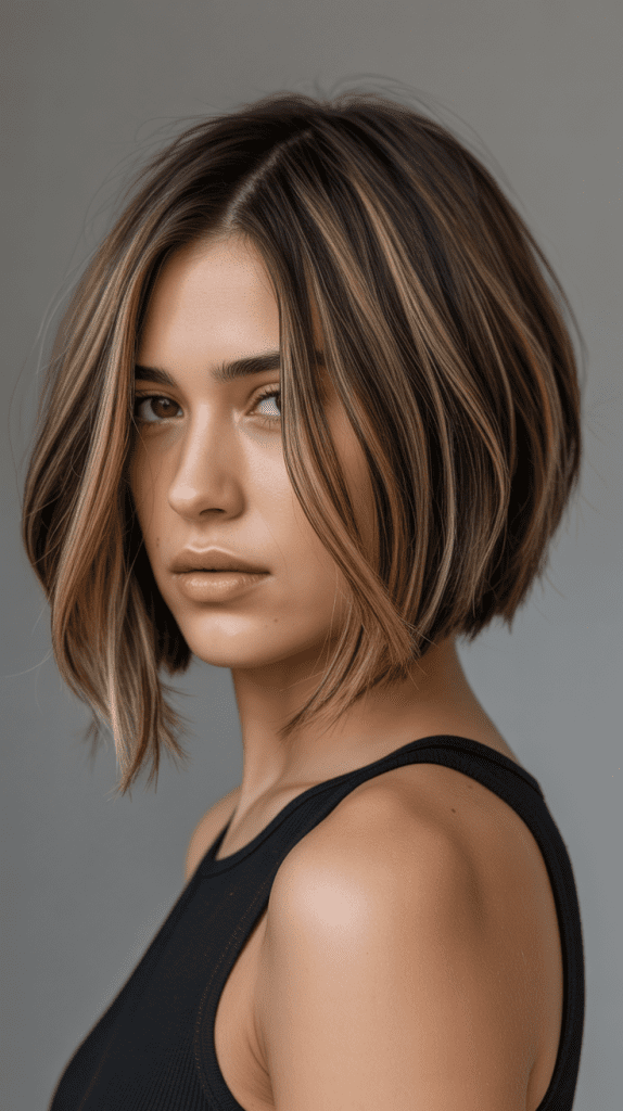 Angled Bob with Piece-y Fringe