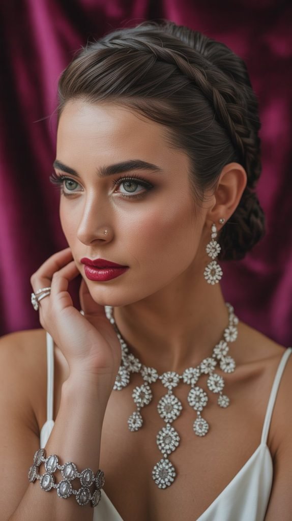  Snake Braid Elegant Updo