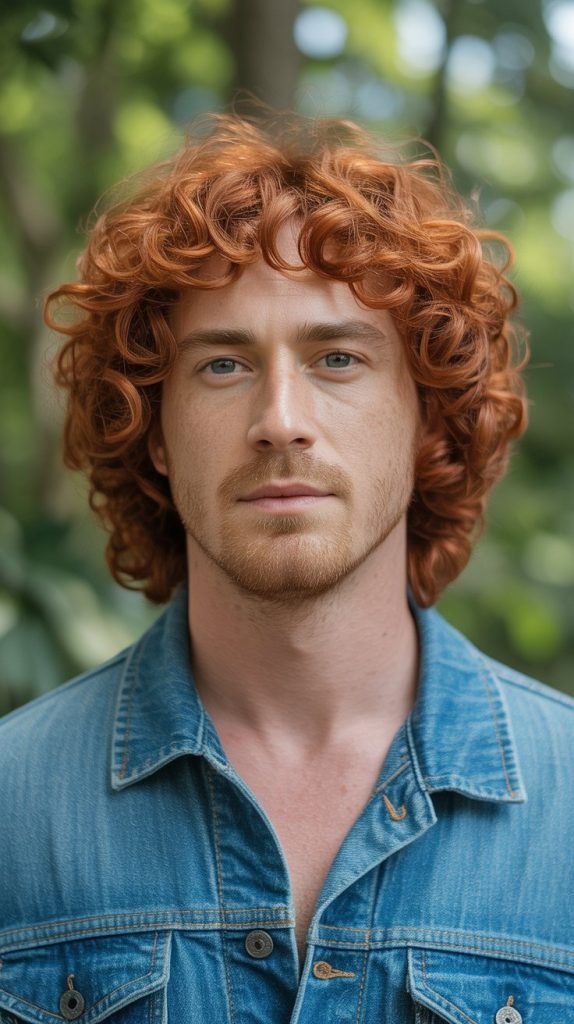  Curly Mullet with Natural Finish