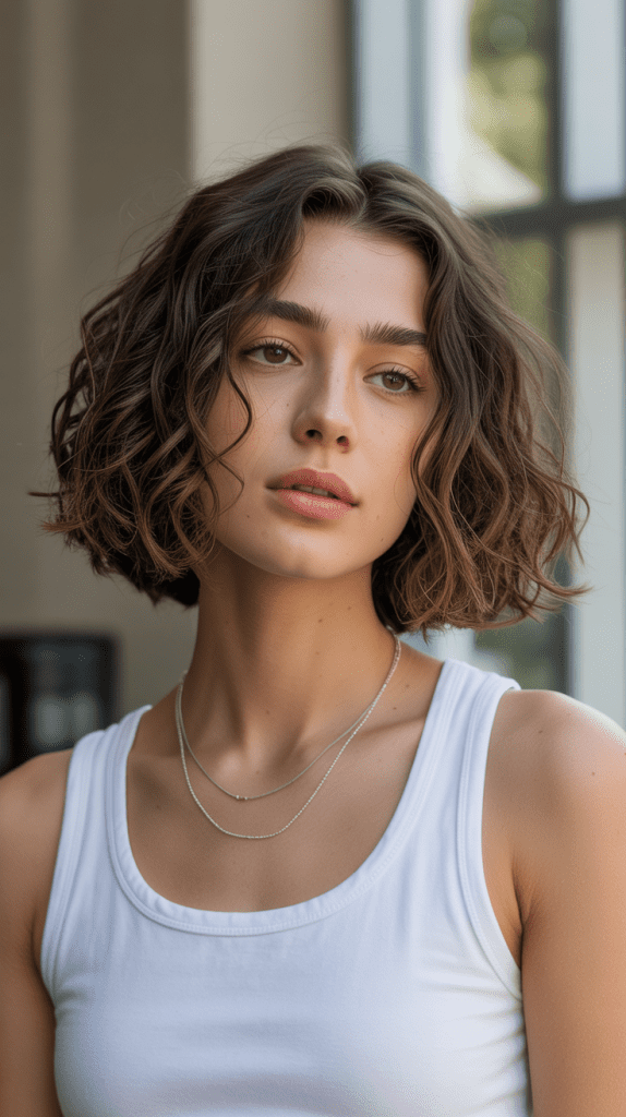 Effortless Air-Dried Wavy Bob