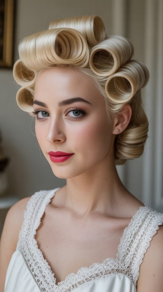 28. Vintage Pin Curl Crown