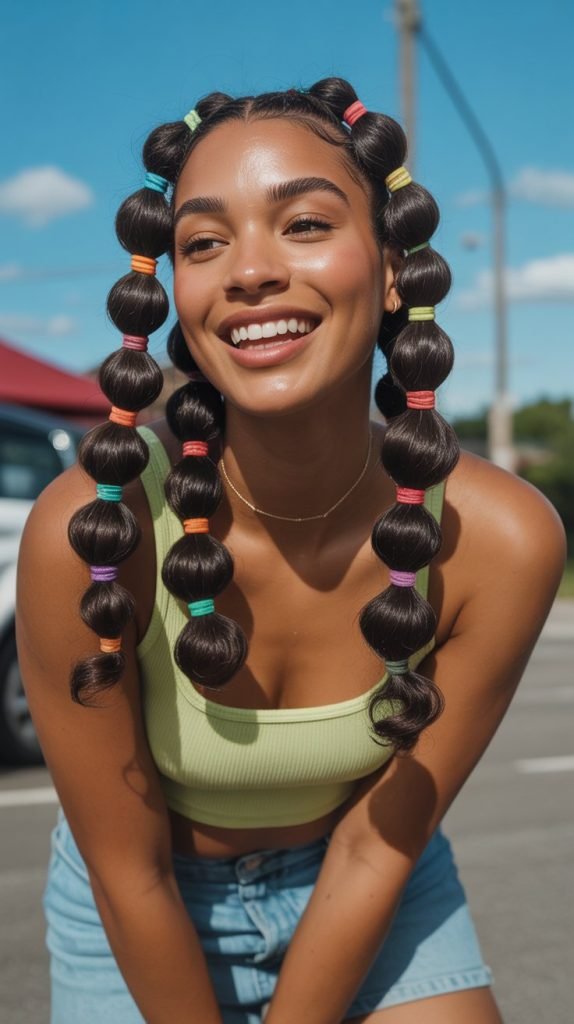  Bubble Braids with Colorful Elastics