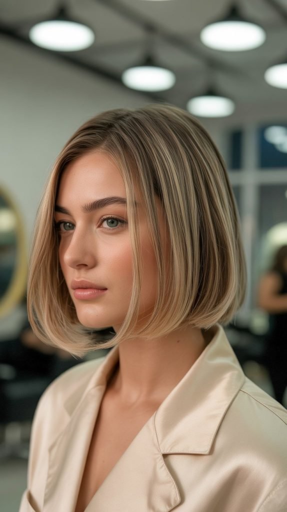 Polished Bob with Subtle Highlights