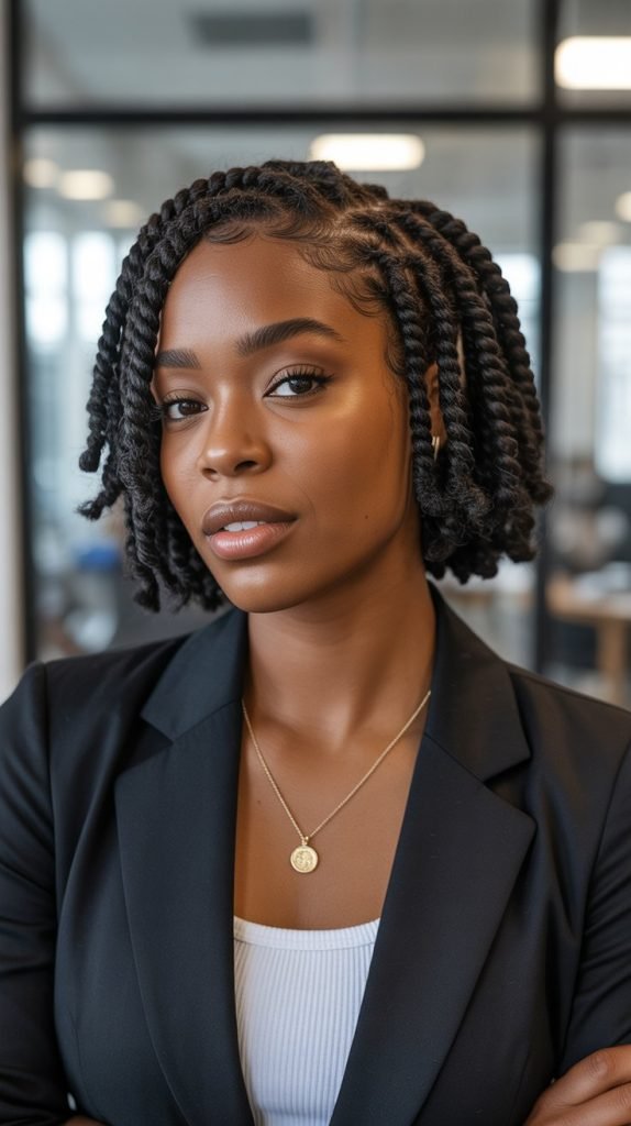 Flat Twist Front with Straight Back