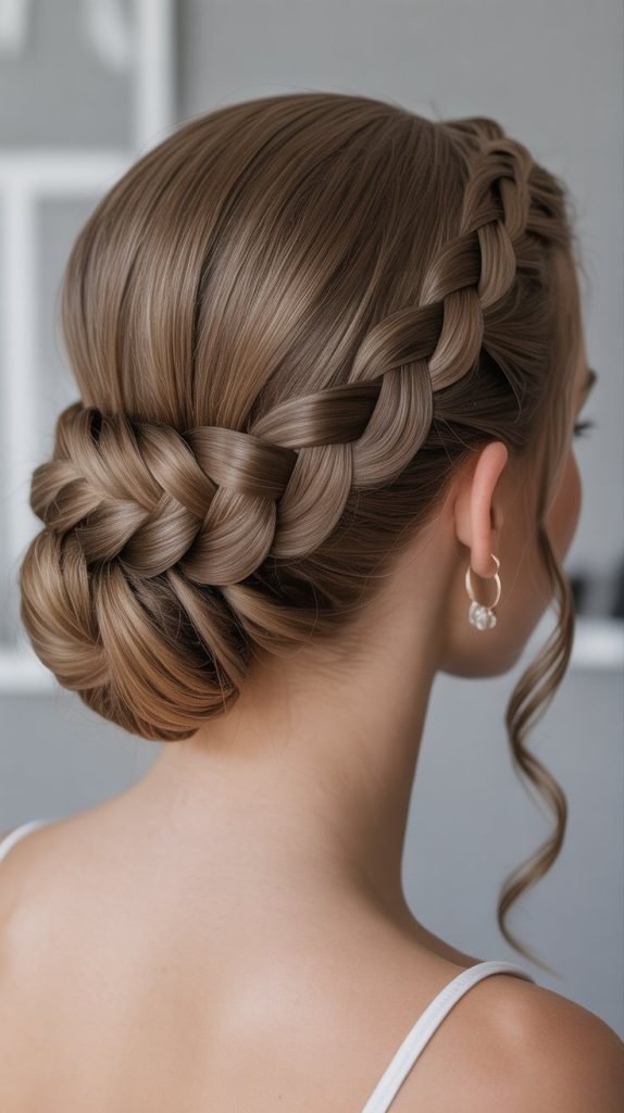 Rope Braid Chignon with Twists
