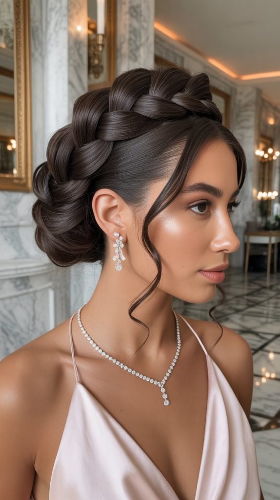 . Four-Strand Braid Twisted Updo