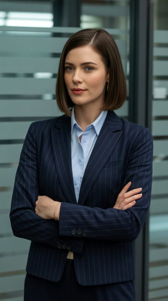 Sleek Straight Chin Bob for Professional Settings