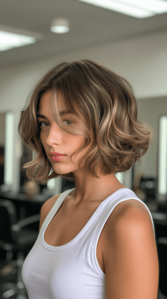 Classic Layered French Bob with Soft Waves