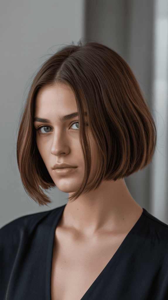 Ash Brown Blunt Bob