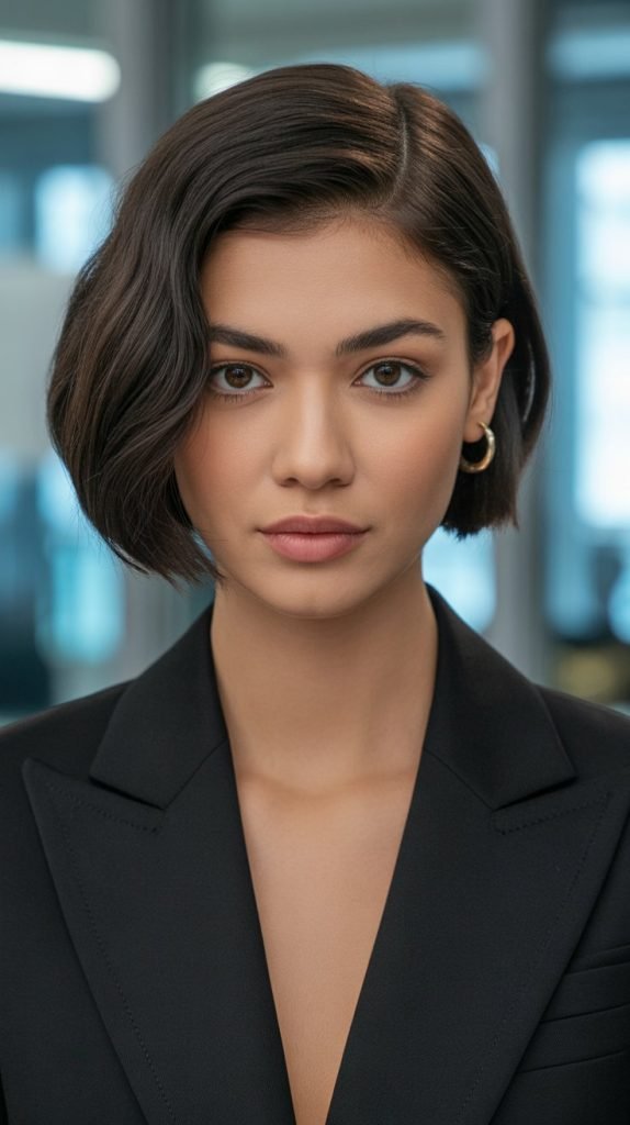 Sleek Modern French Twist Bob