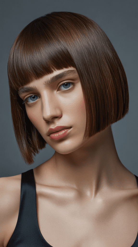 Sleek and Straight French Bob