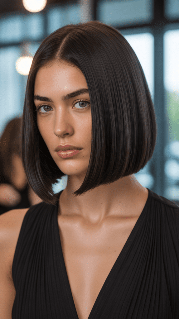 Sleek Straight Jaw-Length Bob