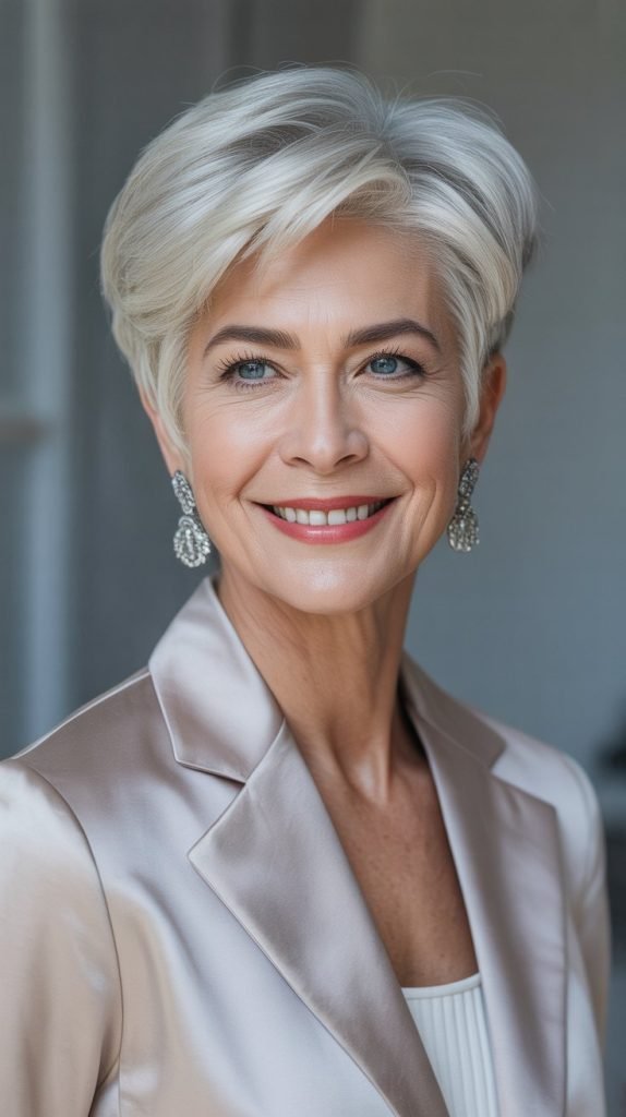 Classic Silver Pixie Cut