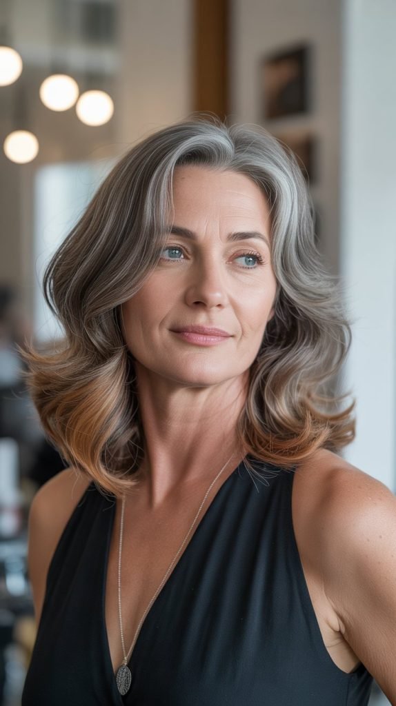 Subtle Copper Highlights on Natural Gray