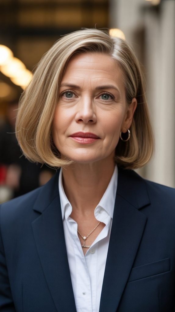 1. Classic Blunt Chin-Length Bob