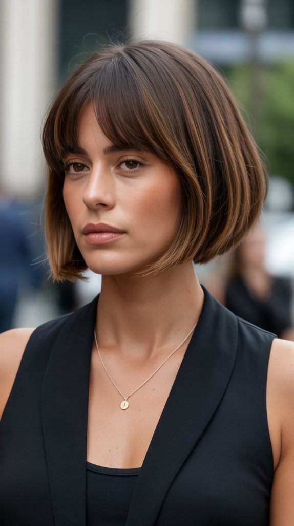 Graduated Bob with Arched Bangs